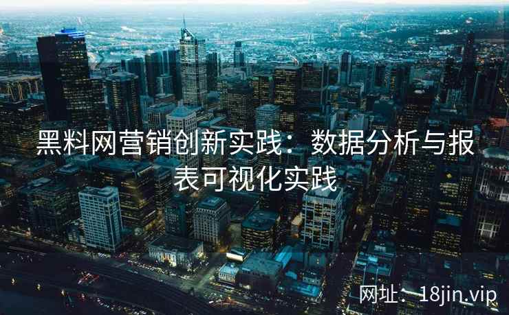 黑料网营销创新实践：数据分析与报表可视化实践