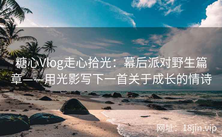 糖心Vlog走心拾光：幕后派对野生篇章——用光影写下一首关于成长的情诗
