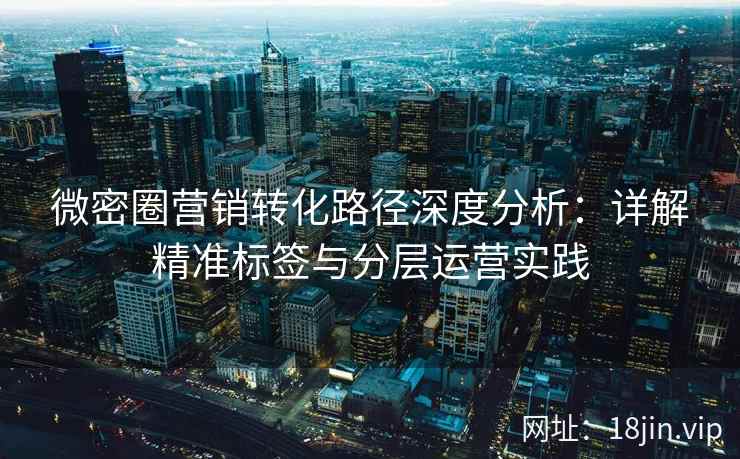 微密圈营销转化路径深度分析：详解精准标签与分层运营实践