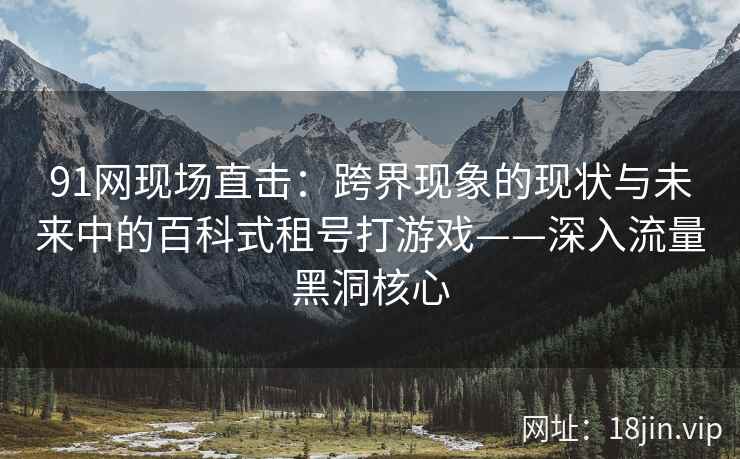 91网现场直击：跨界现象的现状与未来中的百科式租号打游戏——深入流量黑洞核心
